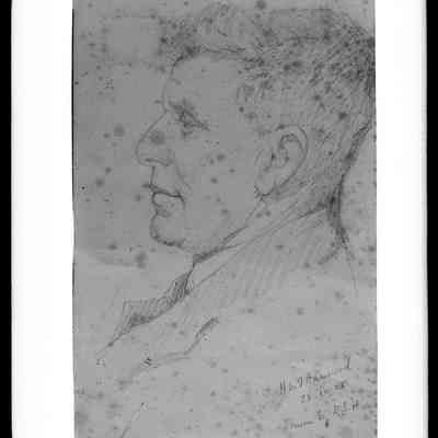 negative, glass plate - Portrait of H. M. J. Hammond