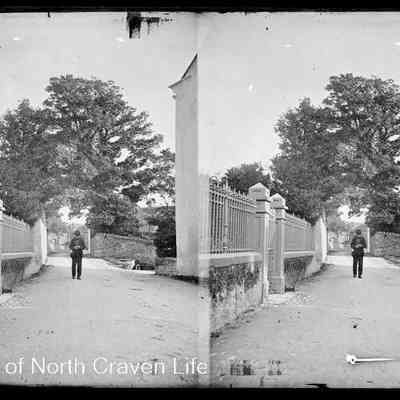 negative, glass plate - Street view