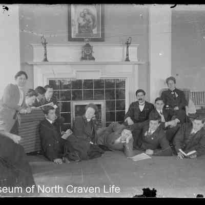 negative, glass plate - Group portrait of 12 1 of 2