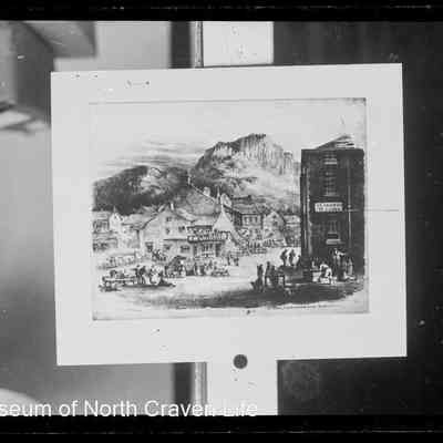 negative, glass plate - Settle from the Market Place, Yorkshire