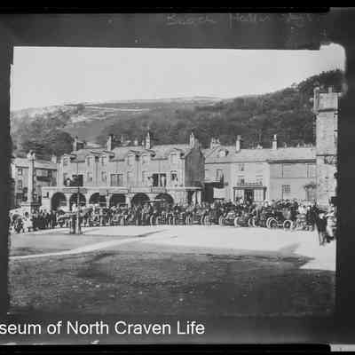 negative, sheet film - Old Car Rally, Settle Market Square