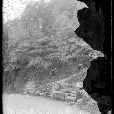 negative, glass plate - Ebbing and Flowing Well