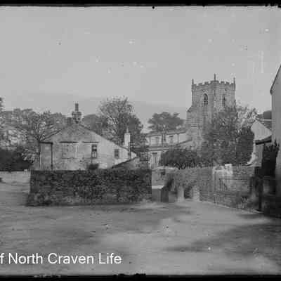 negative, glass plate - Church of St Alkelda, Giggleswick