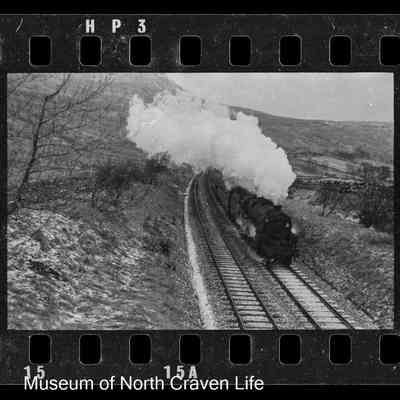 negative, sheet film - Steam train on tracks