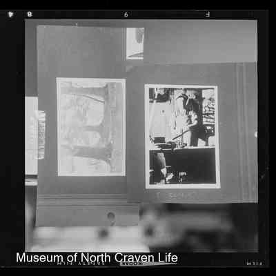 negative, sheet film - Portrait : Potter in workshop ; Group of trees