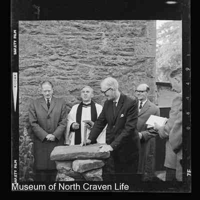 negative, sheet film - Group Portrait : Langcliffe Locks Bridge Opening 1965 1 of 12