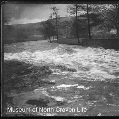 negative, glass plate - River in Flood