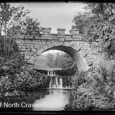 negative, glass plate - Clapham Bridge and Waterfall
