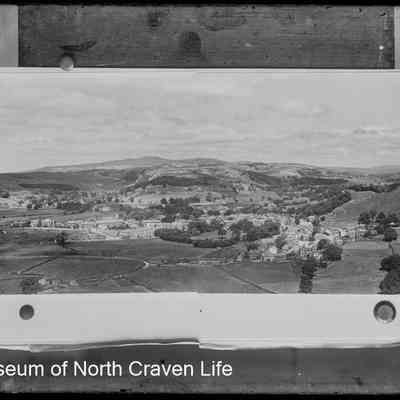 negative, glass plate - Giggleswick Panoramic View