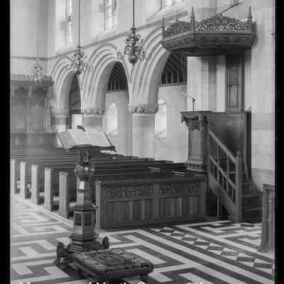 negative, glass plate - Giggleswick School Chapel (Interior)