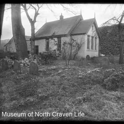 negative, glass plate - Adult School in Settle Quaker Meeting House grounds