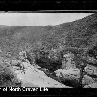 negative, glass plate - Gaping Gill