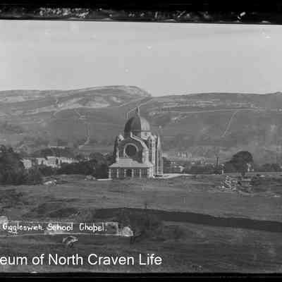 negative, glass plate - Giggleswick School Chapel (Exterior)