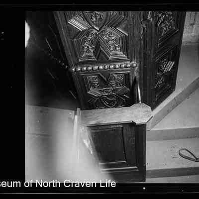 negative, sheet film - St Alkelda, Giggleswick (pulpit)
