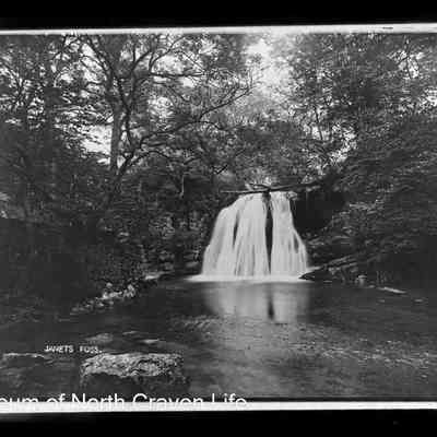 negative, glass plate - Janet's Foss, Malham