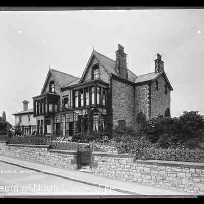 negative, glass plate - 'Overdale School, Settle'