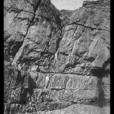negative, glass plate - Climbers (Hull Pot)