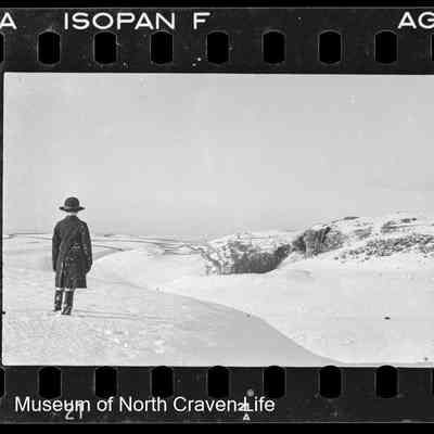 negative, sheet film - Snow Views : Pen-y-Ghent (1937)
