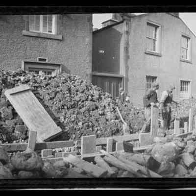 negative, sheet film - Settle - Laying Sewer Pipe, Station Road 2 of 2