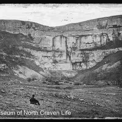 negative, glass plate - Malham Cove