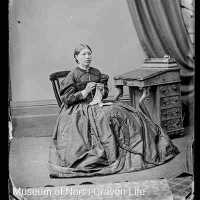 negative, glass plate - Portrait : Miss Clapham, Austwick, 1866