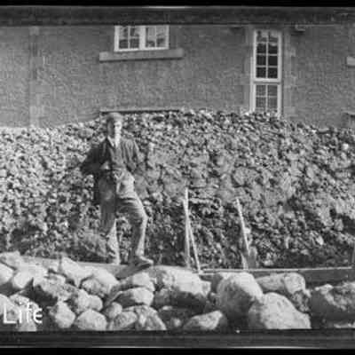 negative, sheet film - Settle - Laying Sewer Pipe, Station Road 1 of 2