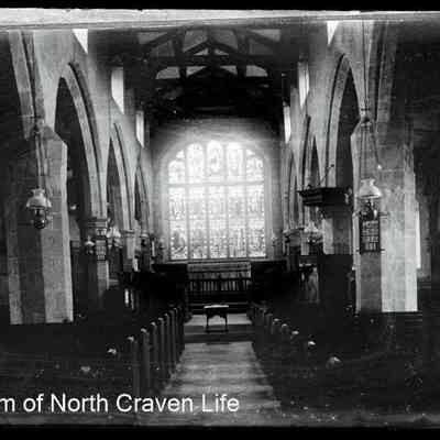 negative, glass plate - Giggleswick Church Interior