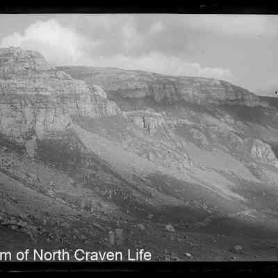 negative, glass plate - Attermire Scar, Settle 1 of 2