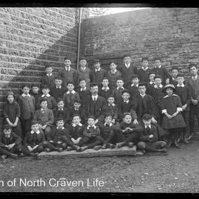 negative, glass plate - Portrait : School Group