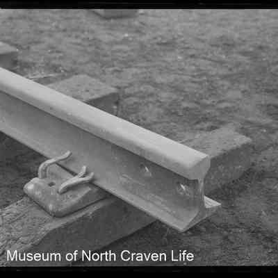 negative, sheet film - Hellifield British Rail (Station) : Section of rail track