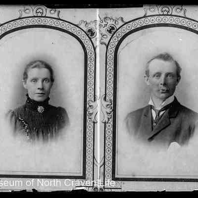 negative, glass plate - Portrait : Man and Woman 1 of 5