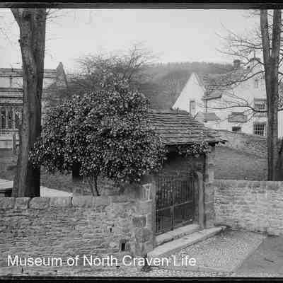 negative, glass plate - Giggleswick Church (exterior) 11 of 12 (showing lych-gate)