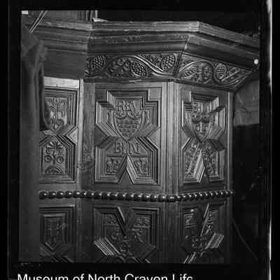 negative, sheet film - St Alkelda, Giggleswick (pulpit)