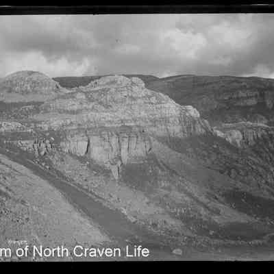 negative, glass plate - Attermire Scar, Settle 2 of 2