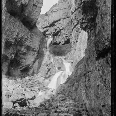 negative, glass plate - Gordale Scar (Falls) 1 of 3