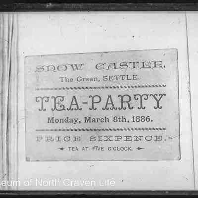 negative, glass plate - Snow Castle : Ticket