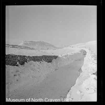 negative, sheet film - Snow Views : Pen-y-Ghent (1937)