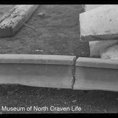 negative, sheet film - Hellifield British Rail (Station) : Rail track (broken rail detail)
