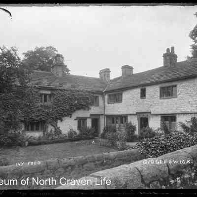 negative, glass plate - Ivy Fold, Giggleswick