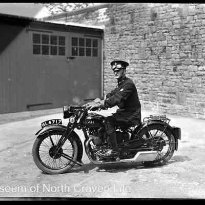 negative, sheet film - Portrait : Motorcycle Police 2 of 2