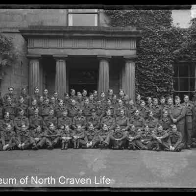 negative, sheet film - Home Guard (Officers 1946?) 1 of 2