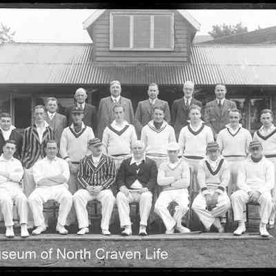 negative, glass plate - Settle Cricket Group 2 of 2