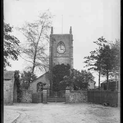 negative, glass plate - Church of St Mary the Virgin, Long Preston