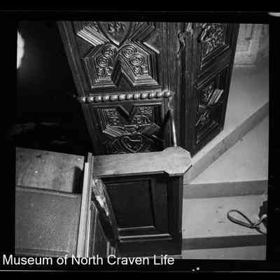 negative, sheet film - St Alkelda, Giggleswick (pulpit)