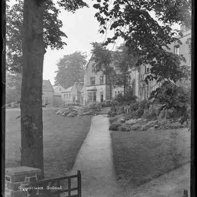 negative, glass plate - Giggleswick School Chapel (Exterior)