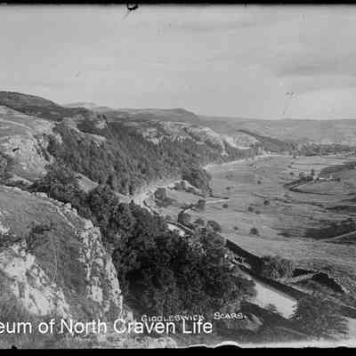 negative, glass plate - Giggleswick Scars