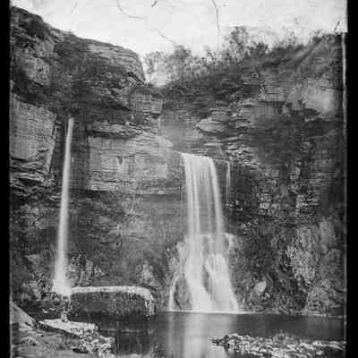 negative, glass plate - Thornton Force, Ingleton