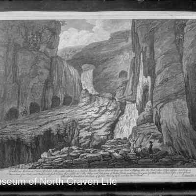 negative, glass plate - Gordale Scar (Etching)