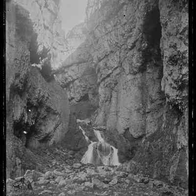 negative, glass plate - Gordale Scar (Falls) 3 of 3
