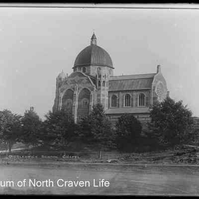 negative, glass plate - Giggleswick School Chapel (Exterior)